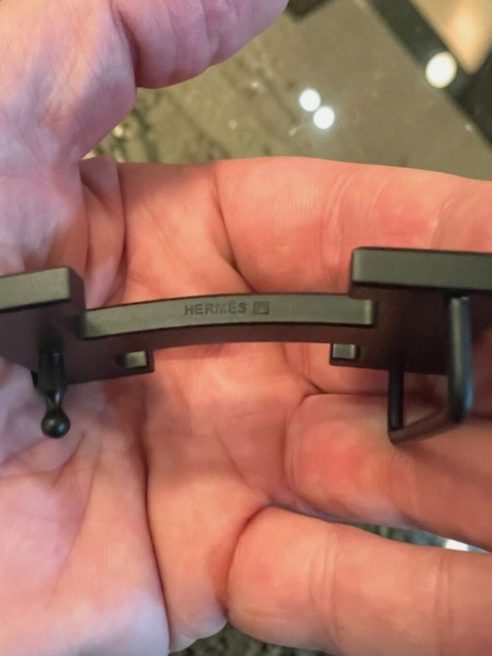 Auth HERMES 38MM Noir H Belt Buckle Matte Black Finish (excellent) - Picture 5 of 5